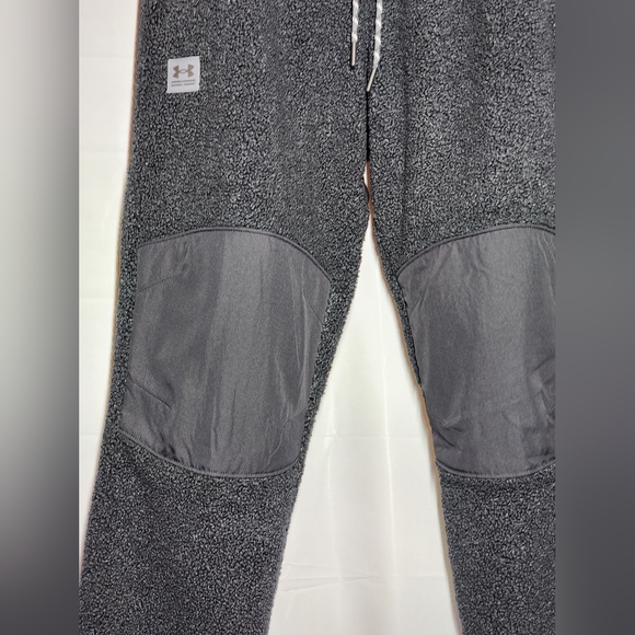 Under Armour Mission Pants Black Medium Loose Fit Fleece Pockets Drawstring - Picture 3 of 14